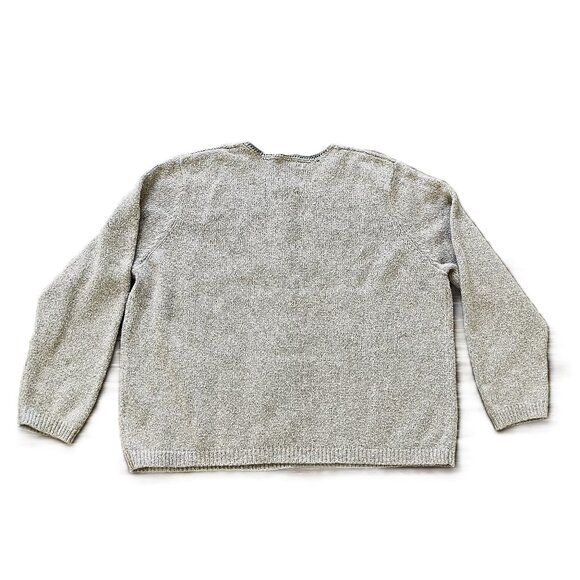 Northern Reflections Autumn Leaves Cardigan Sweater Cable Knit Vintage Y2K - Picture 5 of 8